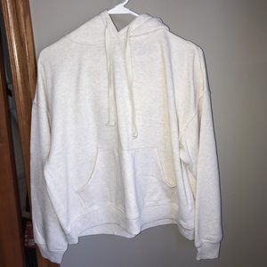 cream colored hoodie